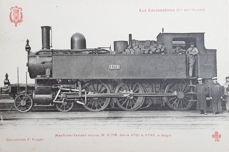 Cartolina Ferrovie - Les Locomotives - Machine Tender n 3.716 …