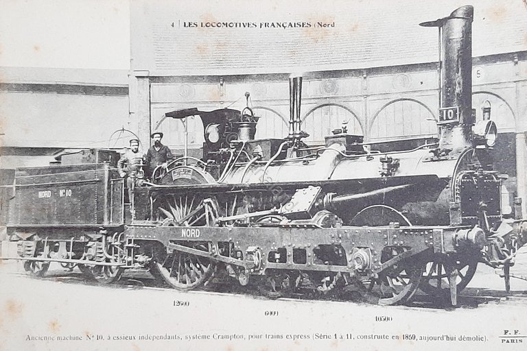 Cartolina Ferrovie - Les Locomotives Francaises Nord - Machine n …