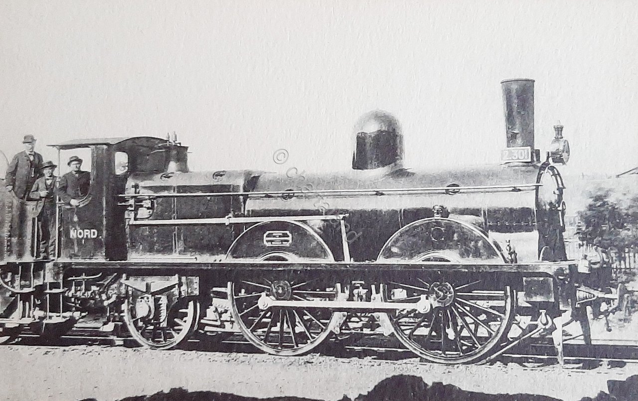 Cartolina Ferrovie - Locomotives Du Nord - Machine 2301