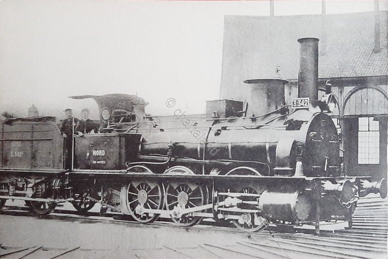Cartolina Ferrovie - Locomotives Du Nord - Machine 3342
