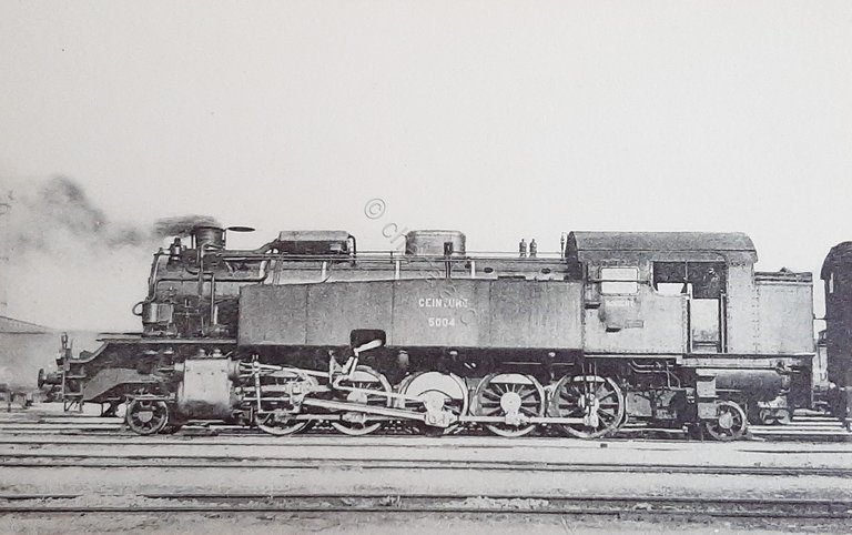 Cartolina Ferrovie - Locomotives Du Nord - Machine 5004