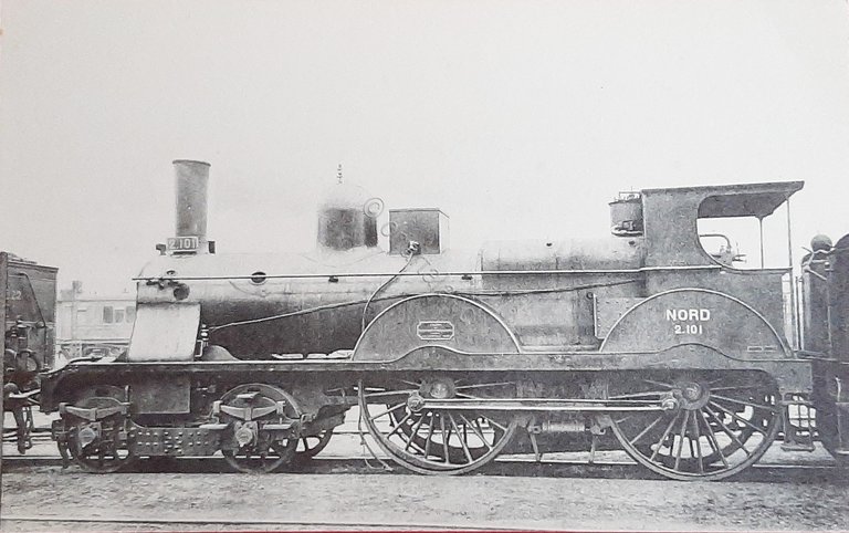 Cartolina Ferrovie - Locomotives Du Nord - Machine n 2101