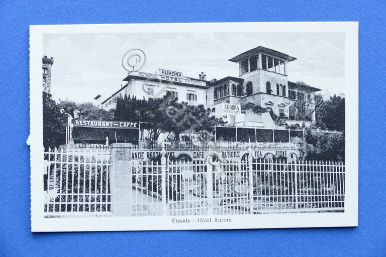 Cartolina Fiesole - Hotel Aurora - 1930 ca..