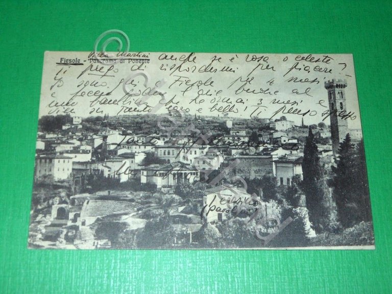Cartolina Fiesole - Panorama di Ponente 1930