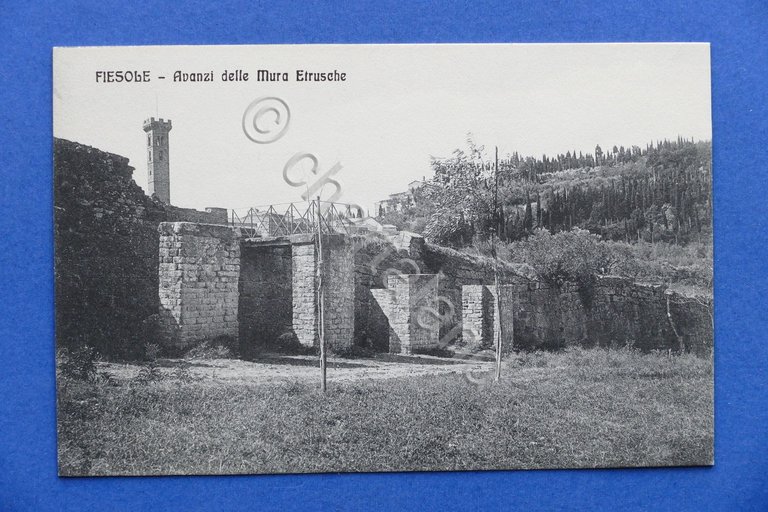 Cartolina Fiesole - Resti delle Mura Etrusche - 1915 ca.