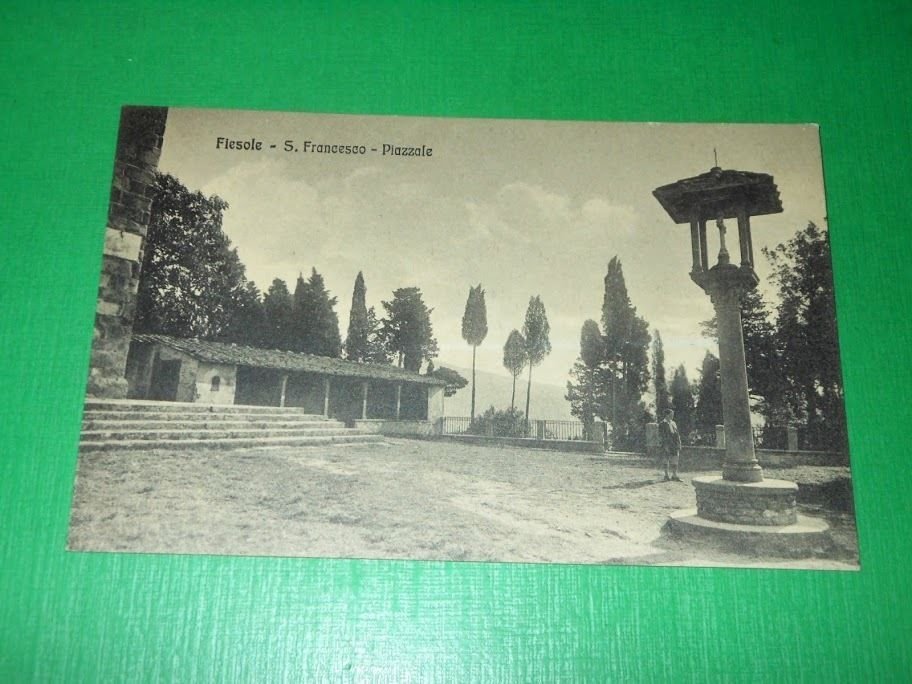 Cartolina Fiesole - S. Francesco - Piazzale 1920 ca.
