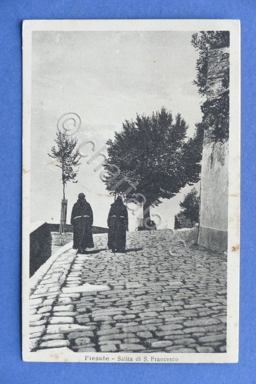 Cartolina Fiesole - Salita di S. Francesco - 1920 ca..