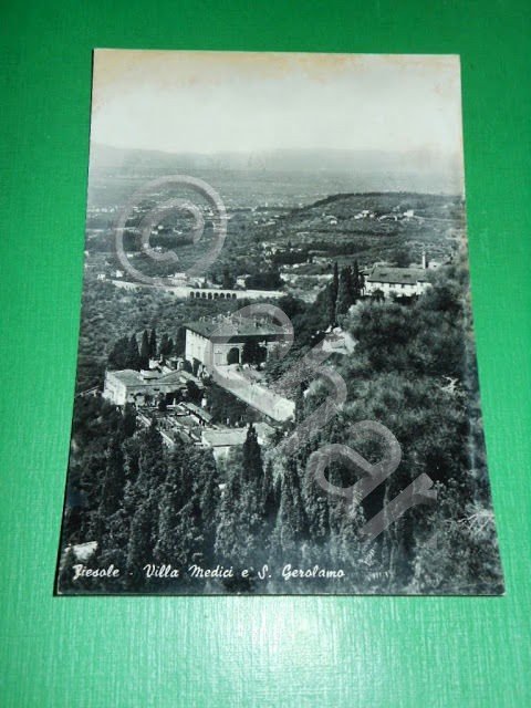 Cartolina Fiesole - Villa Medici e S. Gerolamo 1951