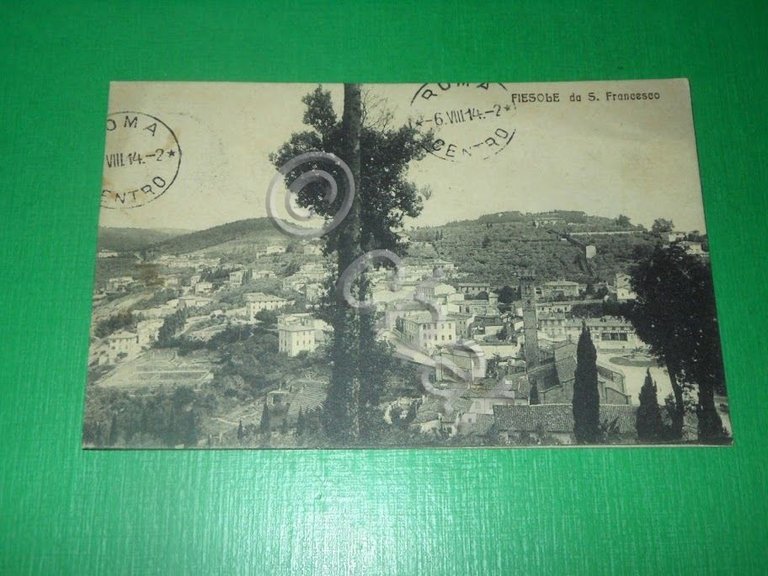 Cartolina Fiesole da S. Francesco - Panorama 1914