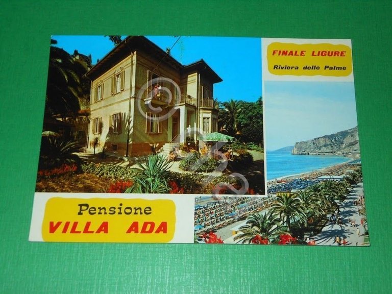 Cartolina Finale Ligure - Pensione Villa Ada 1965 ca.