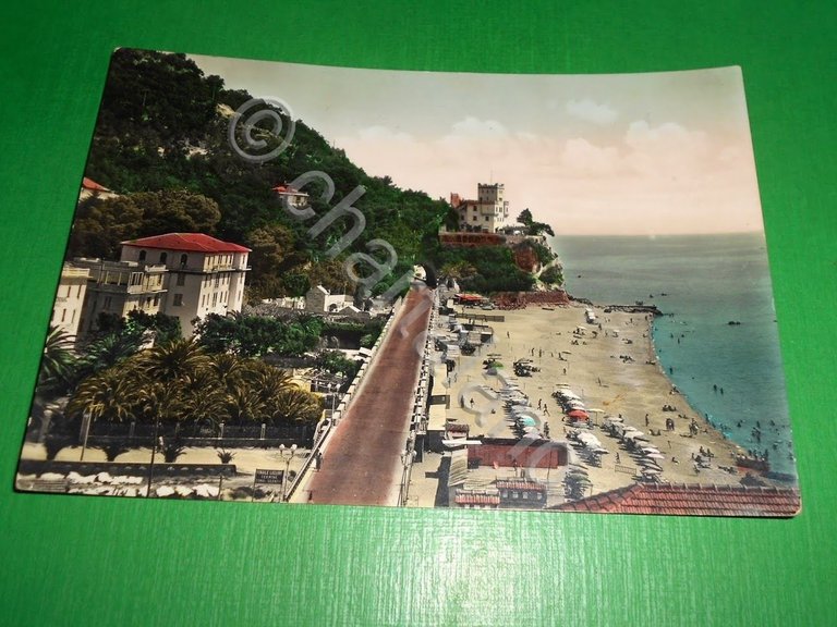 Cartolina Finale Ligure - Pia - Il Castelletto 1952