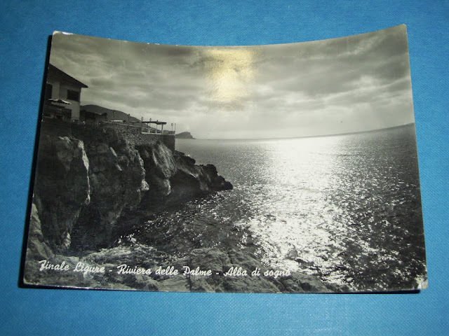 Cartolina Finale Ligure - Veduta all' alba 1955 ca