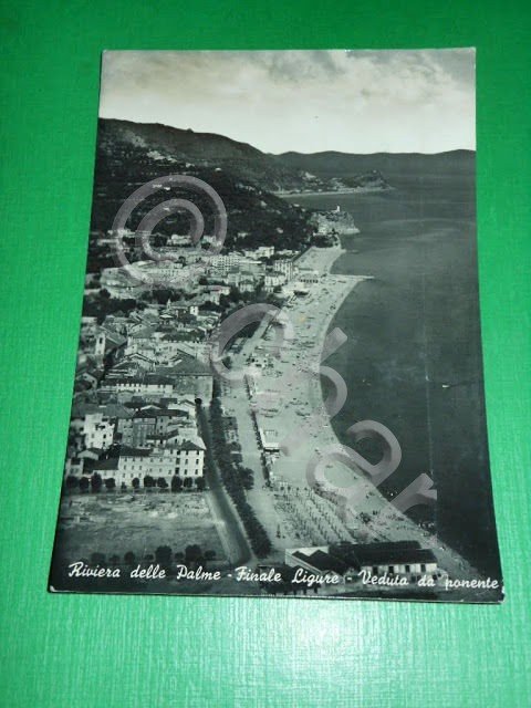 Cartolina Finale Ligure - Veduta da ponente 1953.