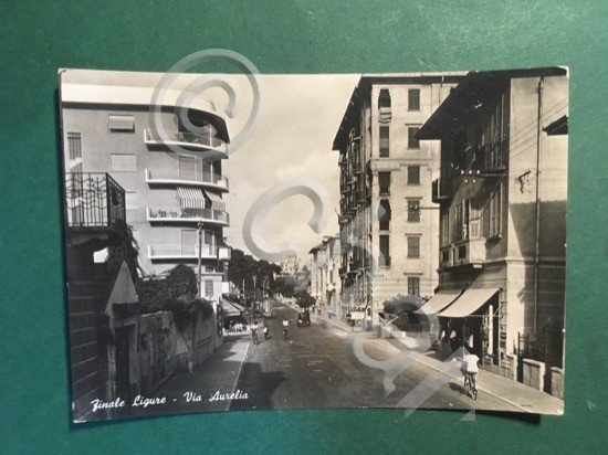 Cartolina Finale Ligure - Via Aurelia - 1960 ca.