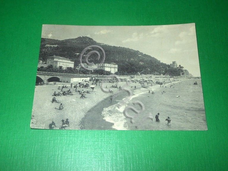 Cartolina Finale Ligure Pia - Colonia Lancia 1954