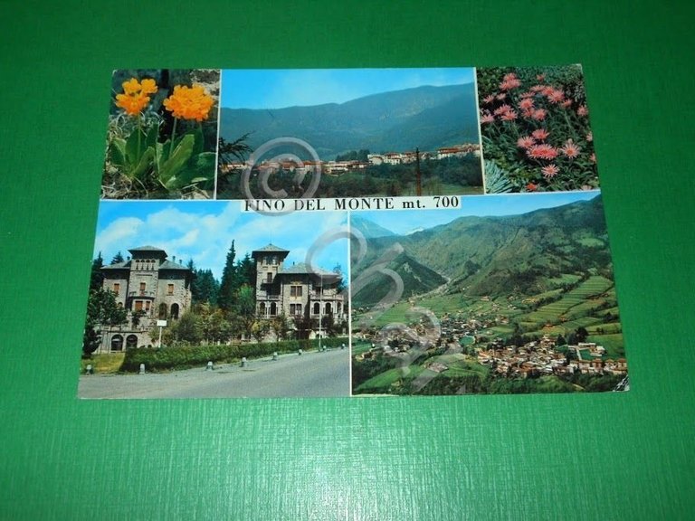 Cartolina Fino del Monte - Vedute diverse 1968.
