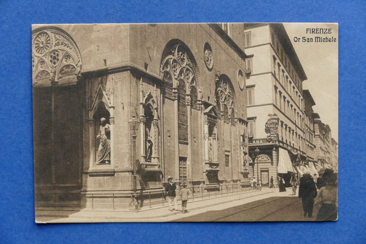 Cartolina Firenze - Chiesa di Orsanmichele - 1920 ca..