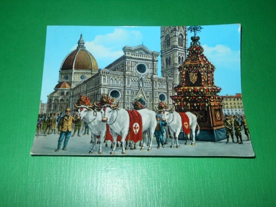 Cartolina Firenze - Festa dello Scoppio del Carro 1963