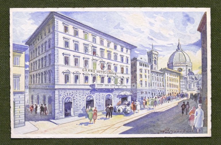 Cartolina Firenze - Grand Hotel Cavour - 1937 ca.