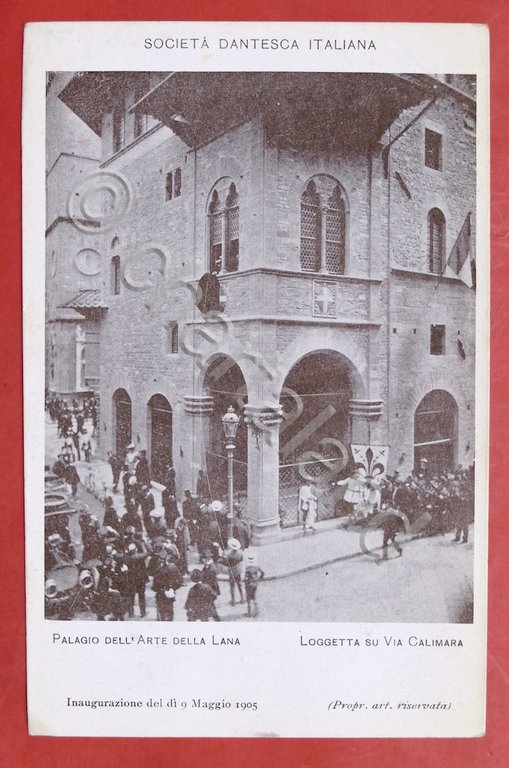 Cartolina Firenze - Palazzo dell'Arte della Lana - Società Dantesca …
