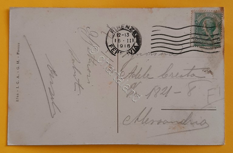 Cartolina Firenze - Panorama dal Viale de Colli - 1918