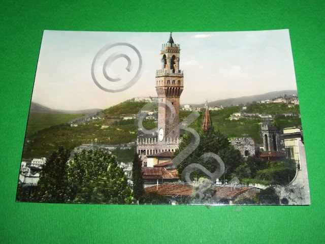 Cartolina Firenze - Panorama e colline di Fiesole 1955 ca.
