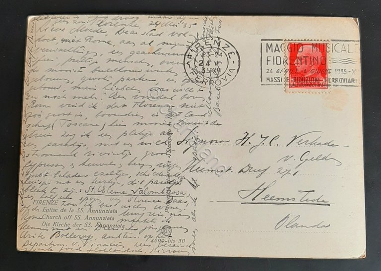 Cartolina Firenze - Piazza della S. S. Annunziata - 1935 | Immagine Gallery 2