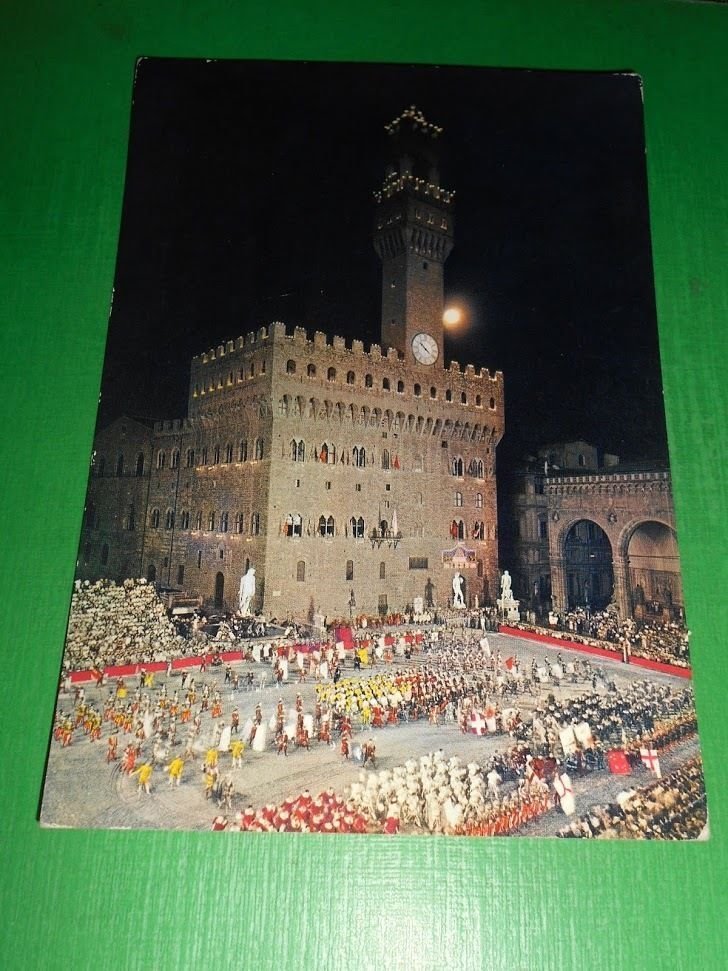 Cartolina Firenze - Piazza della Signoria - Gioco del Calcio …