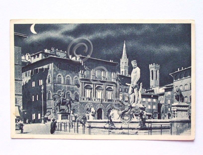 Cartolina Firenze - Piazza della Signoria 1947.