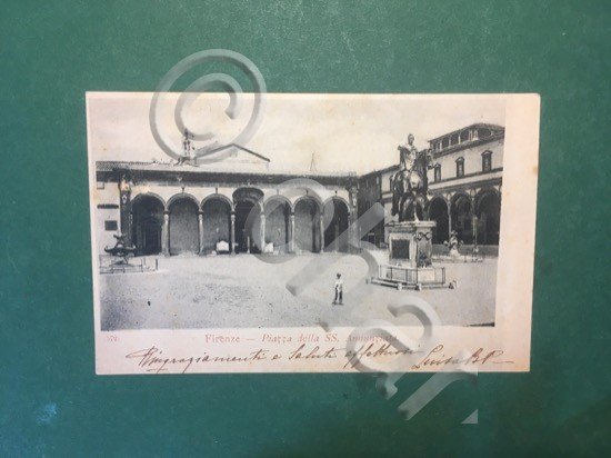 Cartolina Firenze - Piazza Della SS. Annunziata - 1902