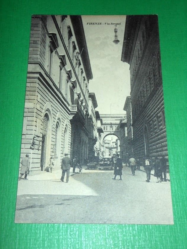 Cartolina Firenze - Via Strozzi 1920 ca.