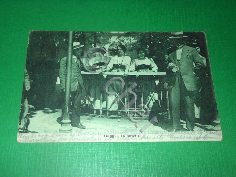 Cartolina Fiuggi - La Buvette 1920