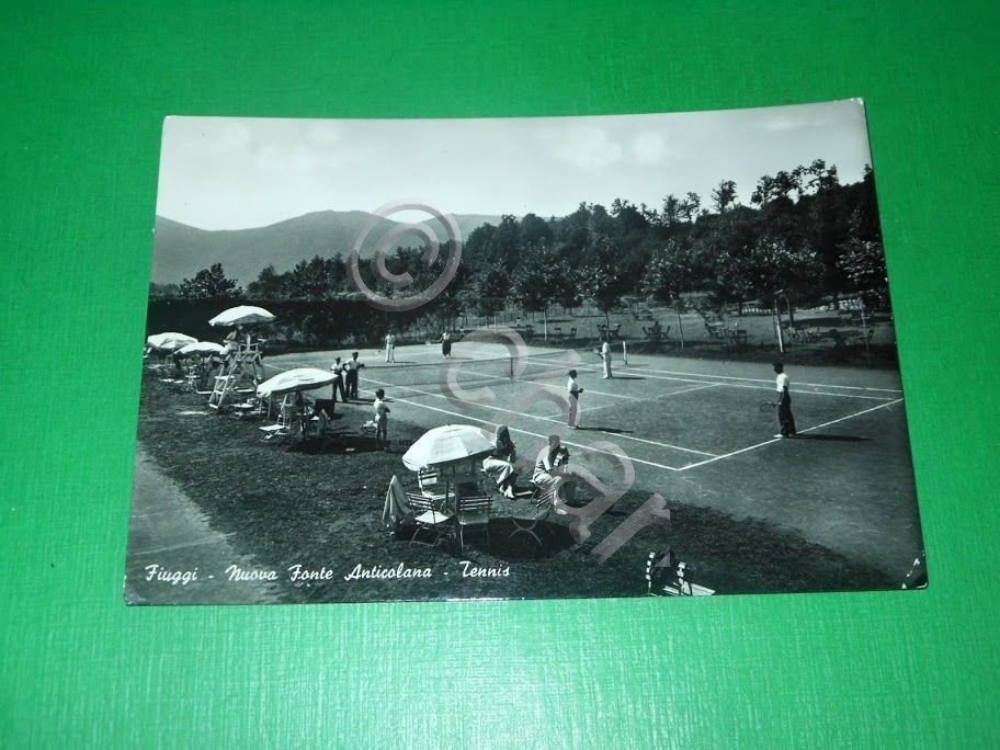 Cartolina Fiuggi - Nuova Fonte Anticolana - Tennis 1960 ca.
