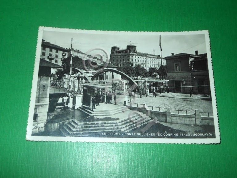 Cartolina Fiume - Ponte sull' Eneo 1942