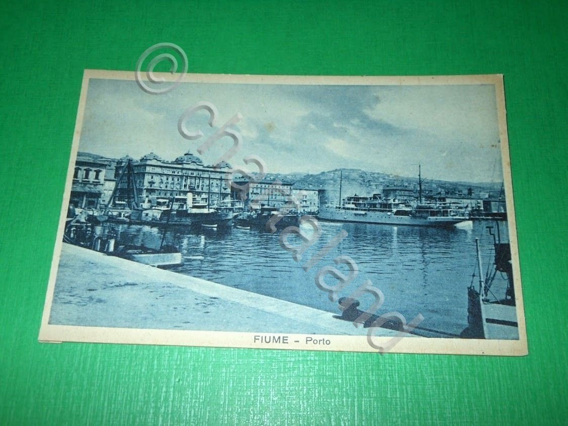 Cartolina Fiume - Porto 1930 ca.