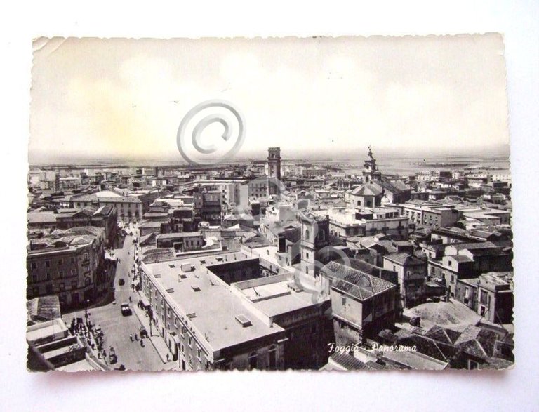 Cartolina Foggia - Panorama generale 1957.