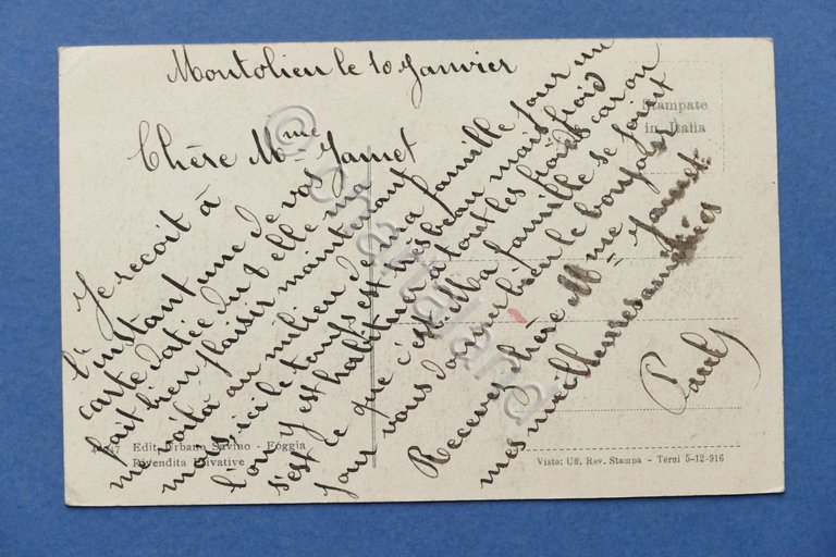 Cartolina Foggia - Piazza Vincenzo Lanza - 1916 ca.