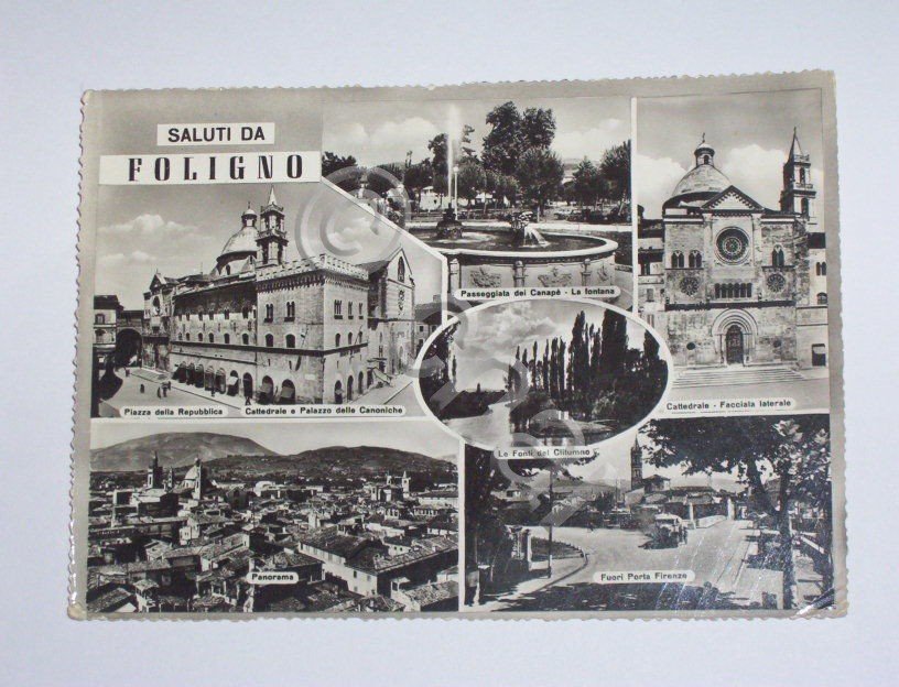 Cartolina Foligno - Vedute diverse - 1961.