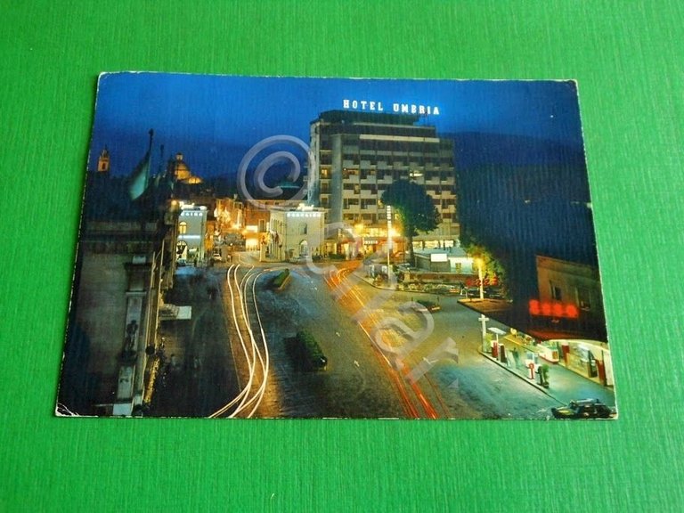 Cartolina Foligno di notte - Piazzale di Porta Romana 1965 … | Immagine Gallery 2