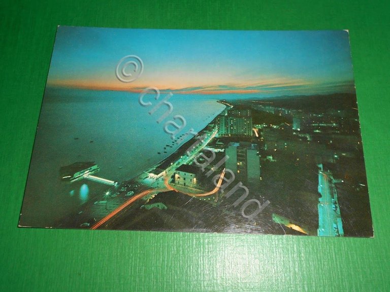 Cartolina Follonica - Panorama notturno 1970 ca