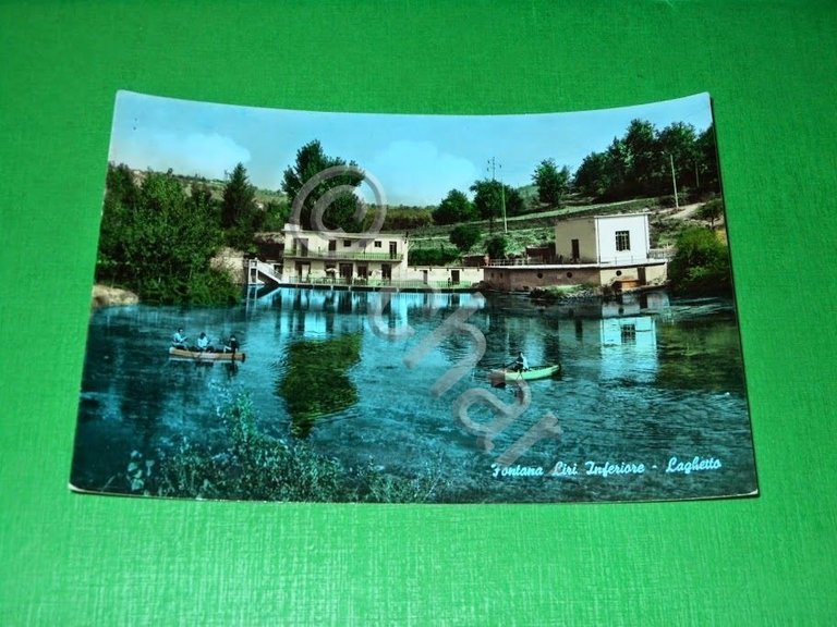 Cartolina Fontana Liri Inferiore - Laghetto 1962...