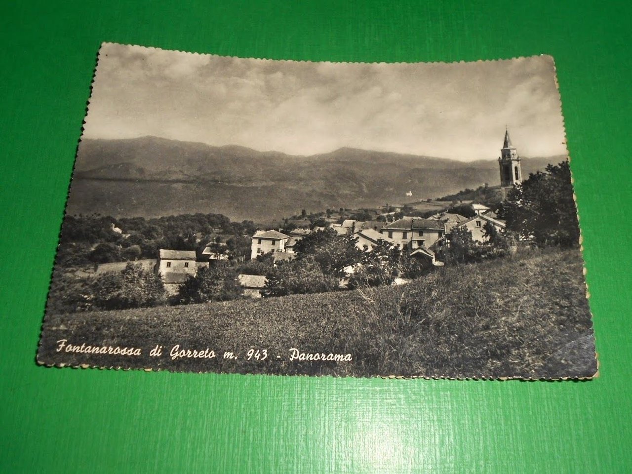 Cartolina Fontanarossa di Gorreto - Panorama 1957.