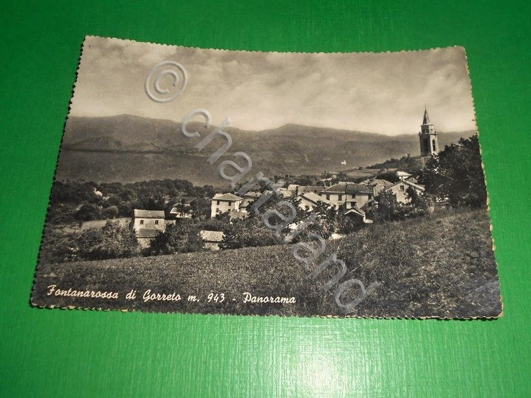 Cartolina Fontanarossa di Gorreto - Panorama 1957.