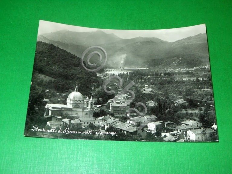 Cartolina Fontanelle di Boves - Panorama 1955.