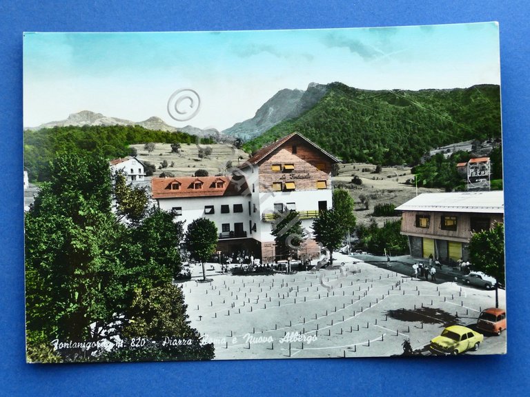 Cartolina Fontanigorda - Piazza Roma e Nuovo Albergo - 1962 …