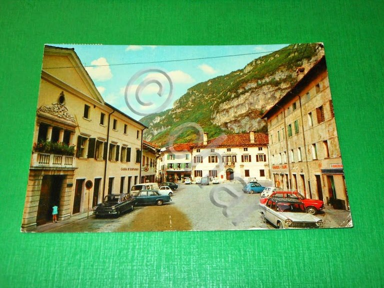 Cartolina Fonzaso ( Belluno ) - Piazza 1 Novembre - …