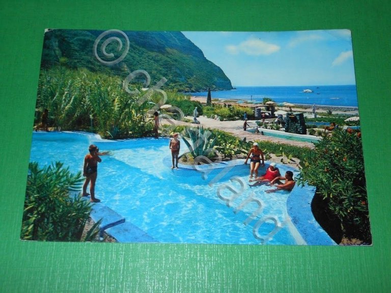 Cartolina Forio - Terme di Poseidon 1971.