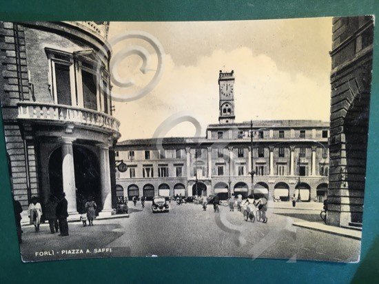 Cartolina Forlì - Piazza A. Staffi - 1952