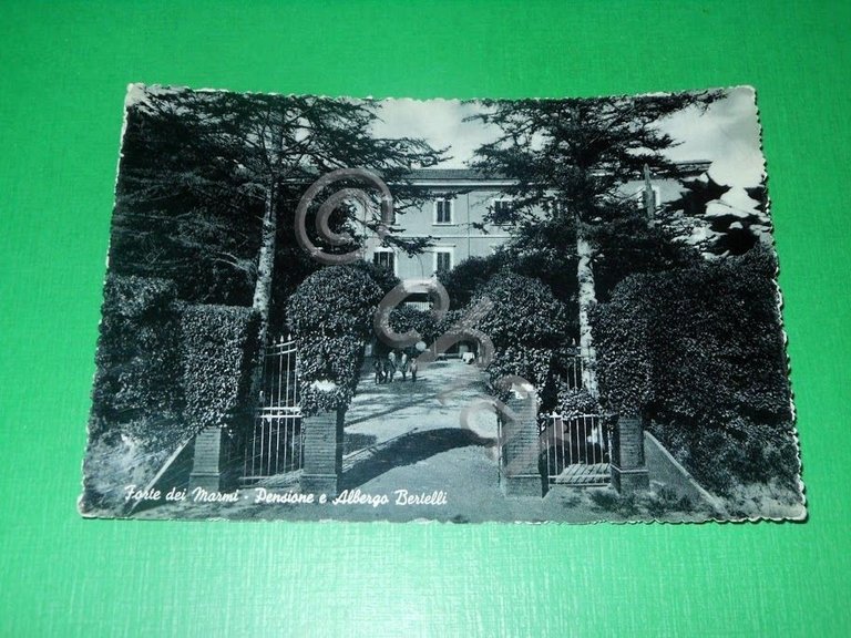 Cartolina Forte dei Marmi - Pensione e Albergo Bertelli 1954