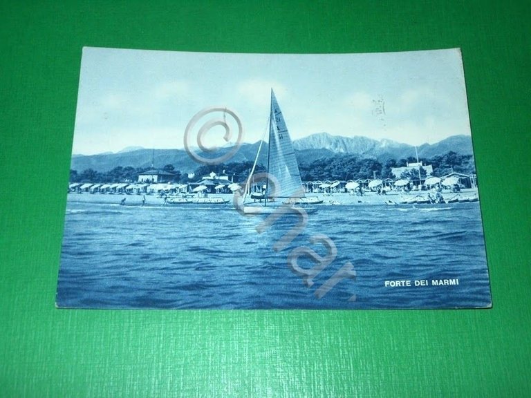Cartolina Forte dei Marmi - Veduta della spiaggia 1961